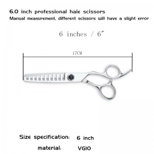 Japanese VG10 steel 6 inch chunker scissors Hair removal volume 50%