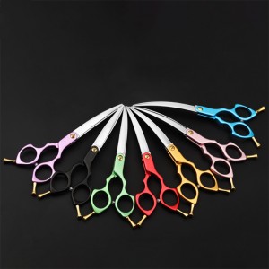 wholesale pet scissors Super Curved blade pet grooming scissors 6 inch dog scissors