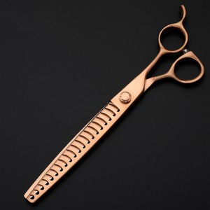 7.5-inch rose gold chunker scissors for pet grooming scissors