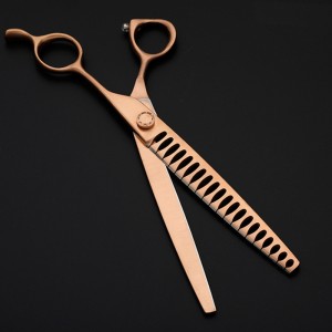 7.5-inch rose gold chunker scissors for pet grooming scissors