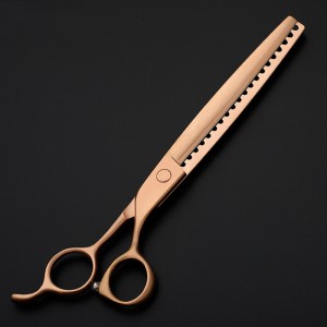 7.5-inch rose gold chunker scissors for pet grooming scissors