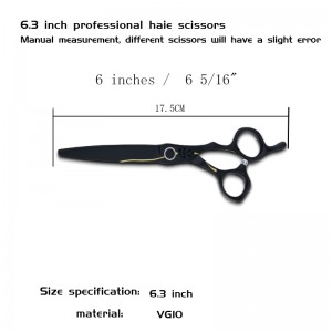 6.3 inch comprehensive hair scissors for hair stylist, Japan VG10 steel