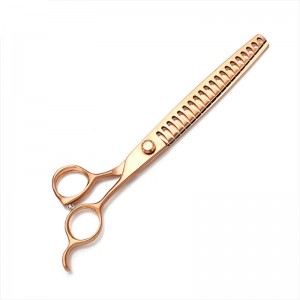 7.5-inch rose gold chunker scissors for pet grooming scissors