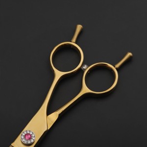 7 “golden thin scissors pet grooming scissors dog scissors