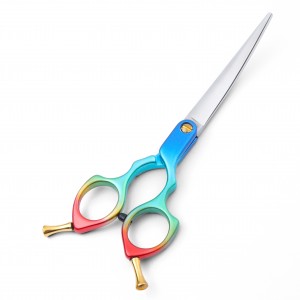 6.5 ” pet grooming small bend cut Japanese 440C steel Available in a variety of colors