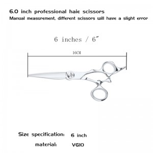 Japanese steel VG10 6-inch optional handle barber scissors