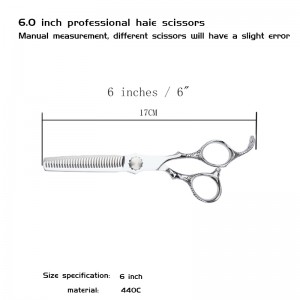 6 “G302 thinning scissors hair volume 20-25% Japanese 440C steel