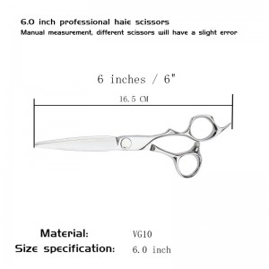 6 inch CNC professional hair scissors wet and dry Japanese VG10 steel