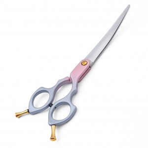 6.5 ” pet grooming small bend cut Japanese 440C steel Available in a variety of colors