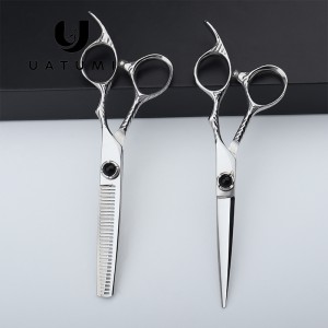 6 “professional hair scissors set straight&thinning scissors set